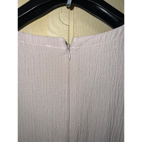 Calvin Klein Maxi Dress Womens Medium Moacha Mousse Tiered Crinkle Gauze Vacay - Picture 5 of 10